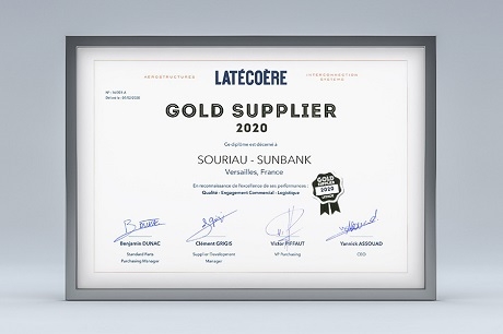 Souriau award Gold Supplier Latécoère Souriau award Gold Supplier Latécoère